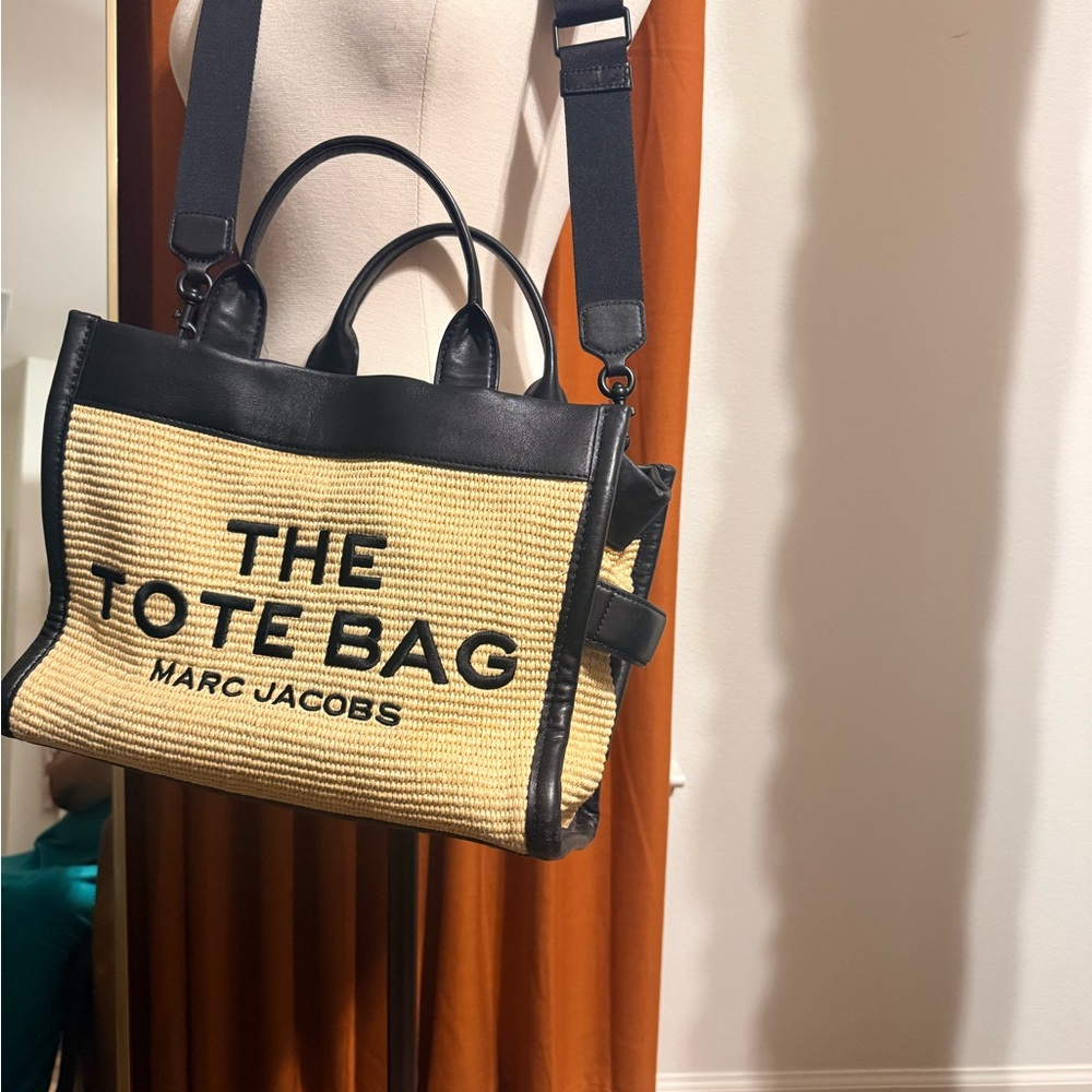 Marc Jacobs Black and Cream "The Tote Bag" Shoulder Tote